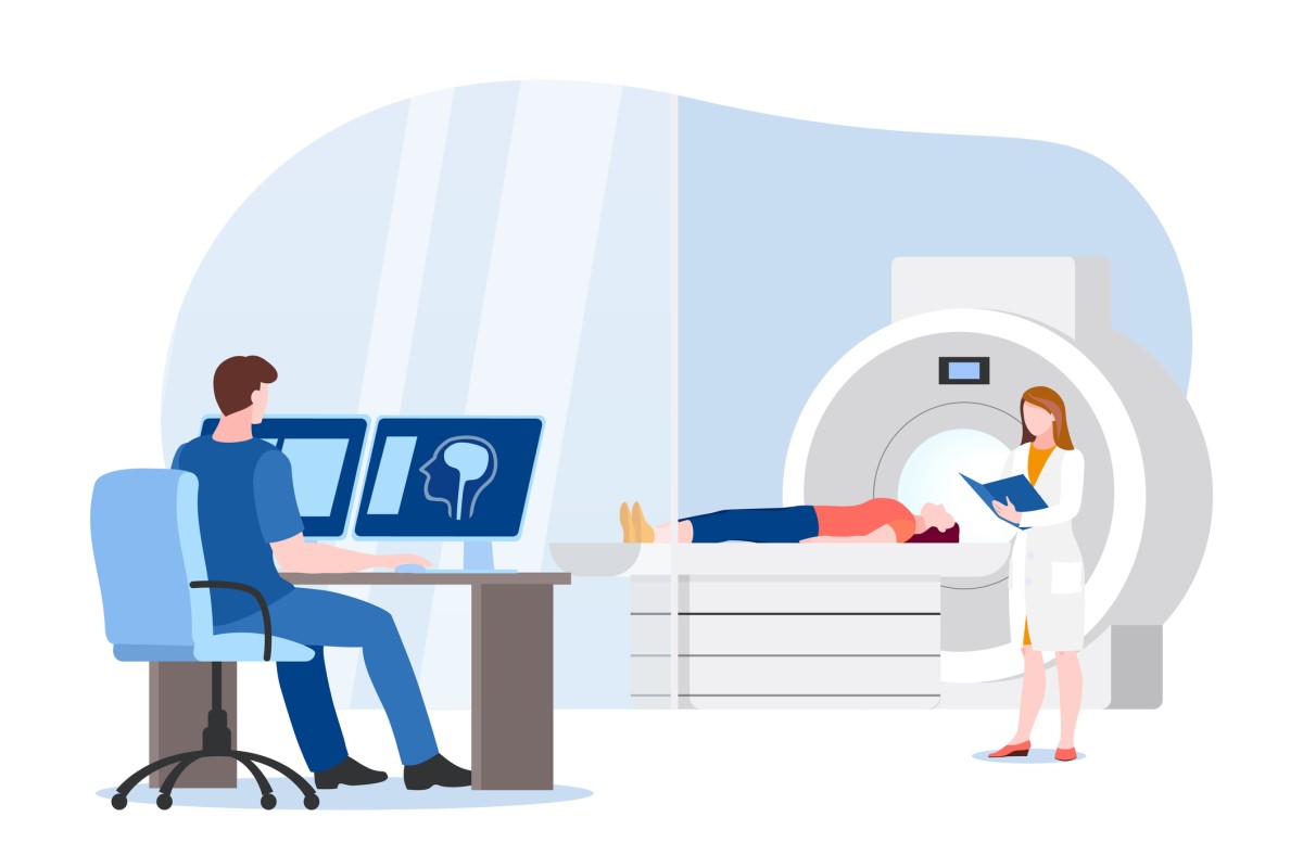 CT- eller MRI-maskin - datortomografi och magnetisk resonanstomografi