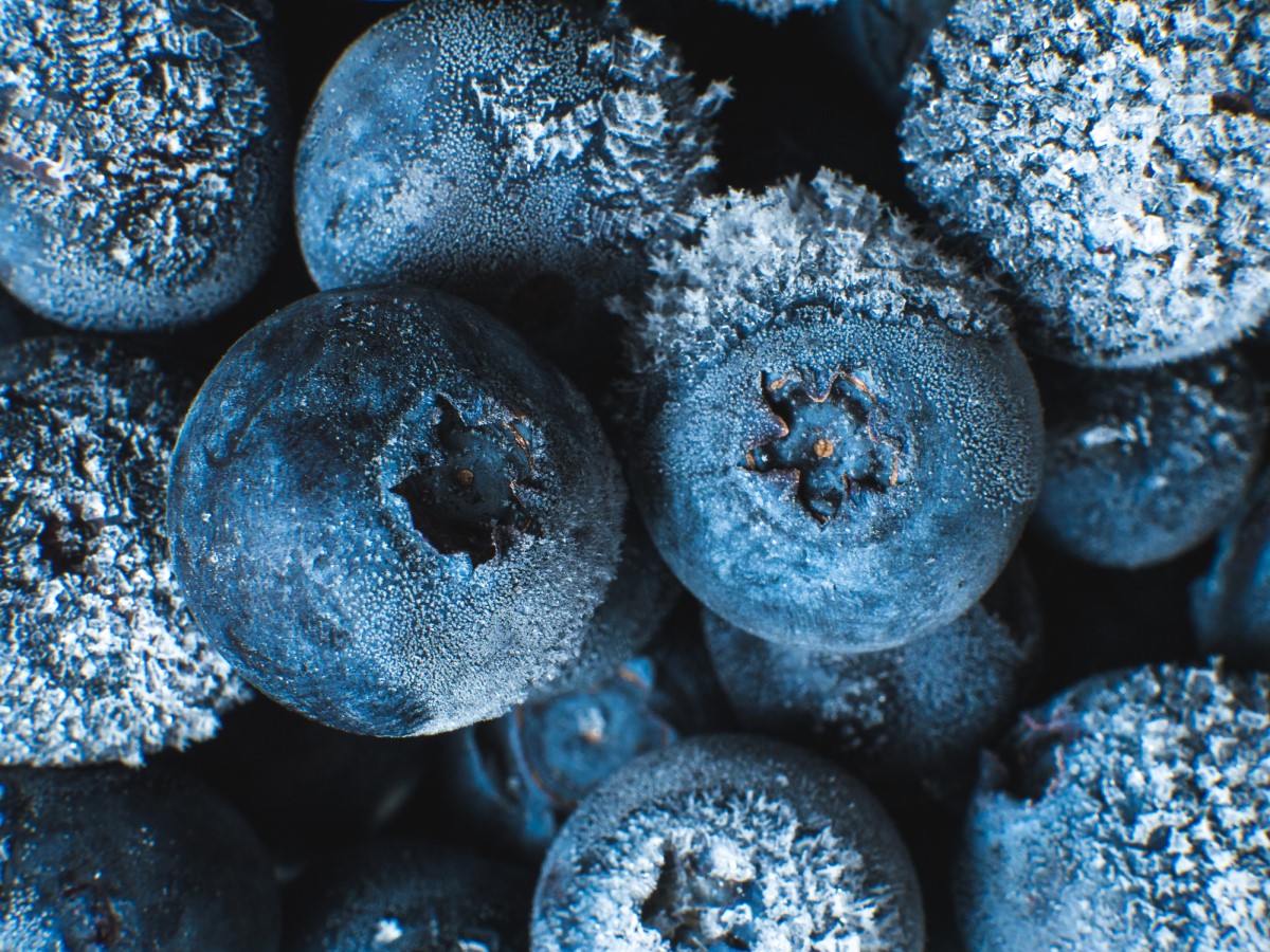 Frysta blåbär som en källa till vitamin C