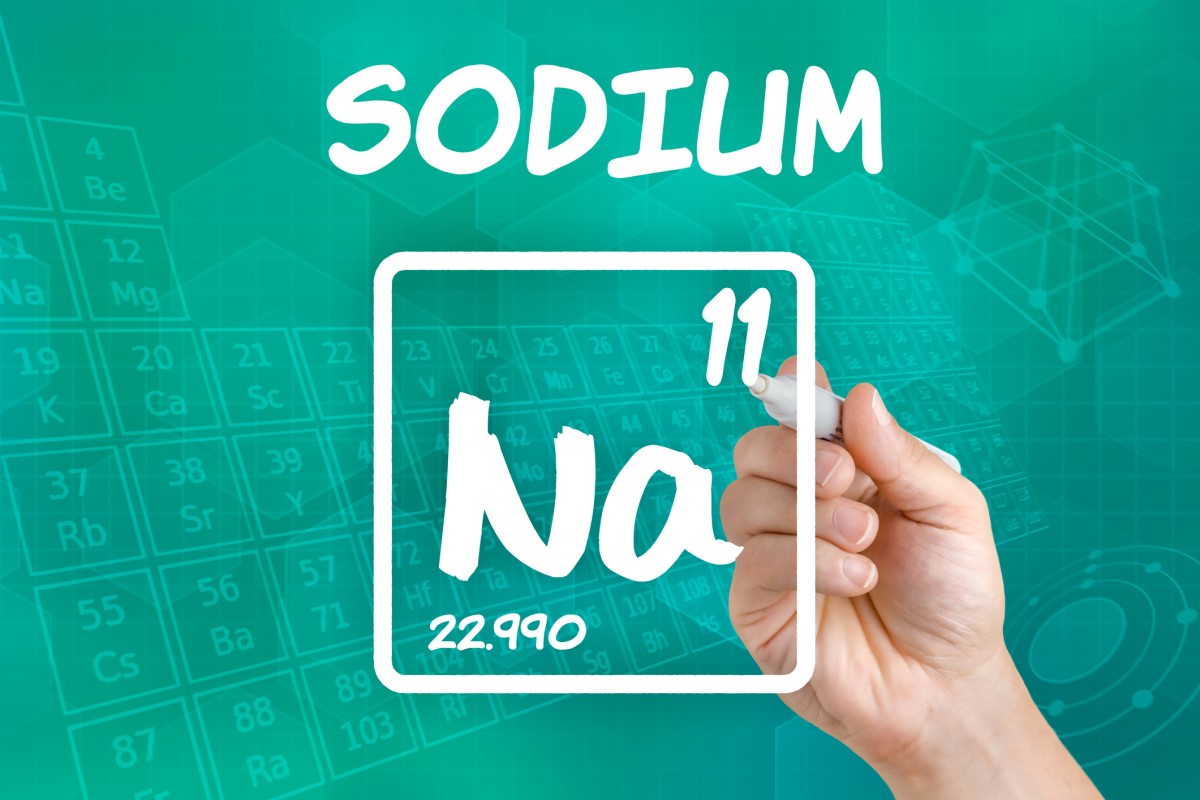 Natrium Na - beteckning i det periodiska systemet för kemiska element