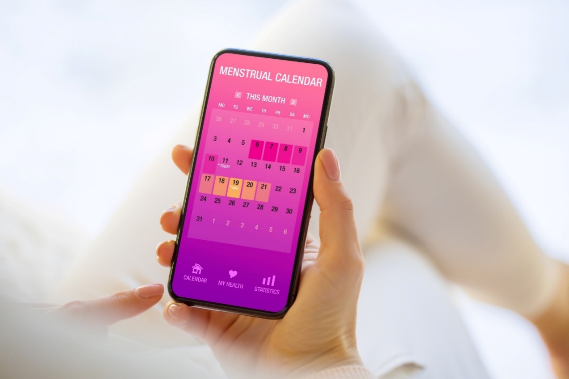 Menstruationskalender - en typ av mobilapplikation för beräkning av menstruation, ägglossning och fertil period hos en kvinna.